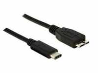 USB 3.2 Gen 2 Kabel, USB-C Stecker > Micro-USB Stecker - schwarz, 1 Meter