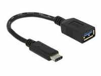 USB 3.2 Gen 1 Adapter, USB-C Stecker > USB-A Buchse - schwarz, 15cm