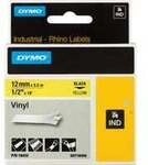 Rhino IND ORIGINAL Schriftband Vinyl 12mm x 5,5m, schwarz auf gelb