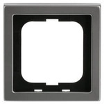 Rahmen einfach aus Edelstahl mit Anti-Fingerprint-Oberfl&auml;che, Ma&szlig;e 80 x 80 x 11 mm