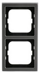 Rahmen zwei-fach pur Edelstahl 1722-866K Edelstahl Anti Fingerprint matt