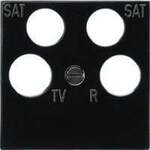 Zentralplatte Ankaro RF/TV plus 2 SAT Anschl&uuml;sse, Adapter