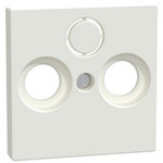 Zentralplatte f&uuml;r Antennendose, gl&auml;nzend, Thermoplast, Unterputz, Typ 296719