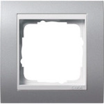Abdeckrahmen 1-fach Aluminium mit Zwischenrahmen, Abdeckung