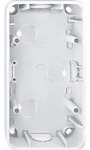 Aufputzgeh&auml;use 2-fach mit Zugentlastung, gl&auml;nzend, rechteckig, Polycarbonat