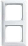 Rahmen zwei-fach mit Sichtfenster und Beschriftungstr&auml;ger, Kunststoff, gl&auml;nzend