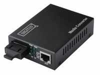 Fast Ethernet Medienkonverter, RJ-45/SC - schwarz