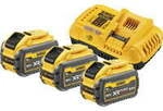 XR FLEXVOLT Akku Starterkit DCB118X3, inkl. 3x Akku 54Volt 3Ah, Set