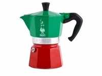Moka Express Tricolore, Espressomaschine - grün/rot, 3 Tassen