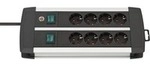 Premium-Alu-Line Steckdosenleiste 8-fach Duo