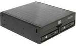 5.25" Wechselrahmen f&uuml;r 1 x 5.25" Slim Laufwerk + 2 x 2.5" SATA HDD / SSD,