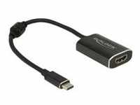 USB Adapter, USB-C Stecker > HDMI 4K Buchse - dunkelgrau, 20cm, PD, Laden mit bis zu