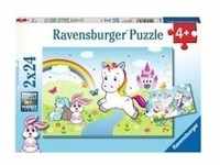 Kinderpuzzle Märchenhaftes Einhorn - 2x 24 Teile