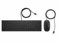Pavillon kabelgebundene Tastatur und Maus 400, Desktop-Set - schwarz, DE-Layout