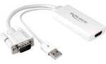 USB 2.0 Adapter, USB-A + VGA Stecker > HDMI Buchse