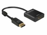 Adapter Displayport 1.2> HDMI Buchse 4K - schwarz, 20 cm