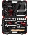 red Werkzeug- und Steckschl&uuml;ssel-Satz 1/4" + 1/2", 100-teilig, Werkzeug-Set