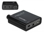 Tragbarer Stereo Kopfh&ouml;rer-Verst&auml;rker mit zwei Ausg&auml;ngen und Bass-Boost