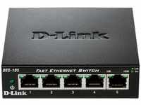 D-Link DES-105/E, D-Link DES-105, Switch schwarz Gerätetyp: Switch LAN: 10/100