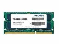 Patriot PSD34G16002S, Patriot SO-DIMM 4 GB DDR3-1600 , Arbeitsspeicher...