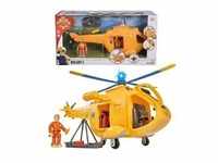 Feuerwehrmann Sam Hubschrauber Wallaby II, Spielfahrzeug - gelb/blau, mit Figur