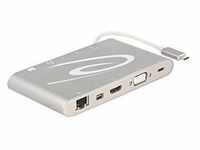 USB Type C 3.1, Dockingstation - silber, LAN, VGA, HDMI, USB, SD, Audio
