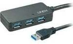 USB 3.2 Gen 1 Aktivhub Pro, USB-A Stecker > 3x USB-A Buchse, USB-Hub