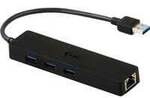 USB 3.0 Slim HUB 3 Port G-LAN, USB-Hub