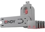 USB Port Schloss (4 St&uuml;ck) mit Schl&uuml;ssel, Diebstahlschutz