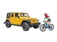 Jeep Wrangler Rubicon Unlimited, Modellfahrzeug - gelb/schwarz, Inkl. Mountainbike