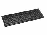 Advance Fit flache kabellose Tastatur - schwarz, DE-Layout