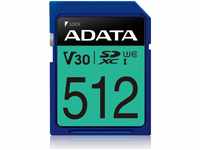 ADATA ASDX512GUI3V30S-R, ADATA Premier Pro 512 GB SDXC, Speicherkarte UHS-I U3,...