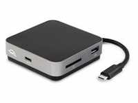 USB-C Travel Dock, Dockingstation - grau/schwarz, HDMI, SD Kartenleser, USB-A