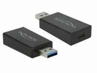 USB 3.2 Gen 2 Adapter, USB-A Stecker > USB-C Buchse - schwarz