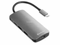 USB 3.0 Type C Multiport Adapter , Dockingstation - dunkelgrau, USB-C, HDMI,...