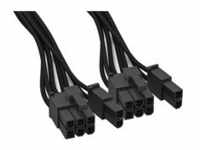 Power Kabel CP-6620 2x PCle 6 + 2, Kabelmanagement - schwarz, 60cm