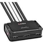 2 Port Kabel KVM Switch, HDMI 4K60, USB 2.0 & Audio, KVM-Switch