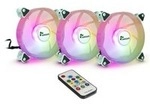 Argus RGB-Fan Set RS-06 120x120x25, Geh&auml;usel&uuml;fter