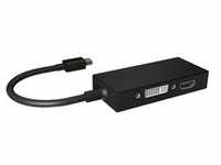 Adapter IB-AC1032 MiniDisplayPort > HDMI / DVI-D / VGA - schwarz, 8,7 cm