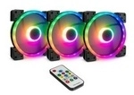 Argus RGB-Fan Set RS-14 140x140x25, Gehäuselüfter - schwarz, 3er Set, inkl. Argus RGB-Fan Set RS-14 140x140x25, Gehäuselüfter - schwarz, 3er Set, inkl.