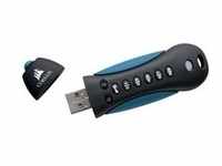 Flash Padlock 3 128 GB, USB-Stick - schwarz/blau, USB-A 3.2 Gen 1