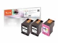 Tinte 2x schwarz + color PI300-658 - kompatibel zu HP 302, F6U66A, F6U65A