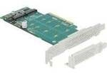 PCI Express x8 Karte zu 2 x intern NVMe M.2 Key M - Bifurcation, Controller