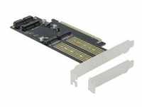 PCIe x16 Karte > 2x M.2 KeyB + 1x mSATA, Schnittstellenkarte
