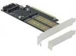 PCIe x16 Karte > 1 x M.2 Key B + 1 x NVMe M.2 Key M + 1 x mSATA, Schnittstellenkarte