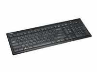 Advance Fit flache kabellose Tastatur - schwarz, UK-Layout