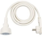 Verl&auml;ngerungskabel, 1x Winkel-Flachstecker