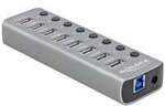 USB 3.2 Gen 1 Hub mit 7 Ports + 1 Schnellladeport + 1 USB-C PD 3.0 Port , USB-Hub
