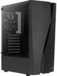 Wave-G-BK-v1, Tower-Geh&auml;use schwarz, Tempered Glass