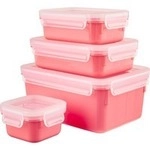 CLIP & CLOSE Color Frischhaltedose, 4-teiliges Set